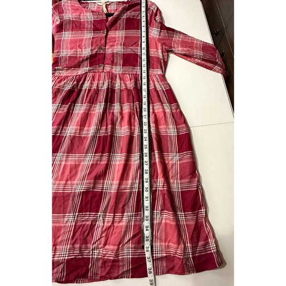 Matilda Jane Plaid Babydoll Dress Small NWT –Cranberry Check, Dot Collar, Ruffle - Picture 7 of 9